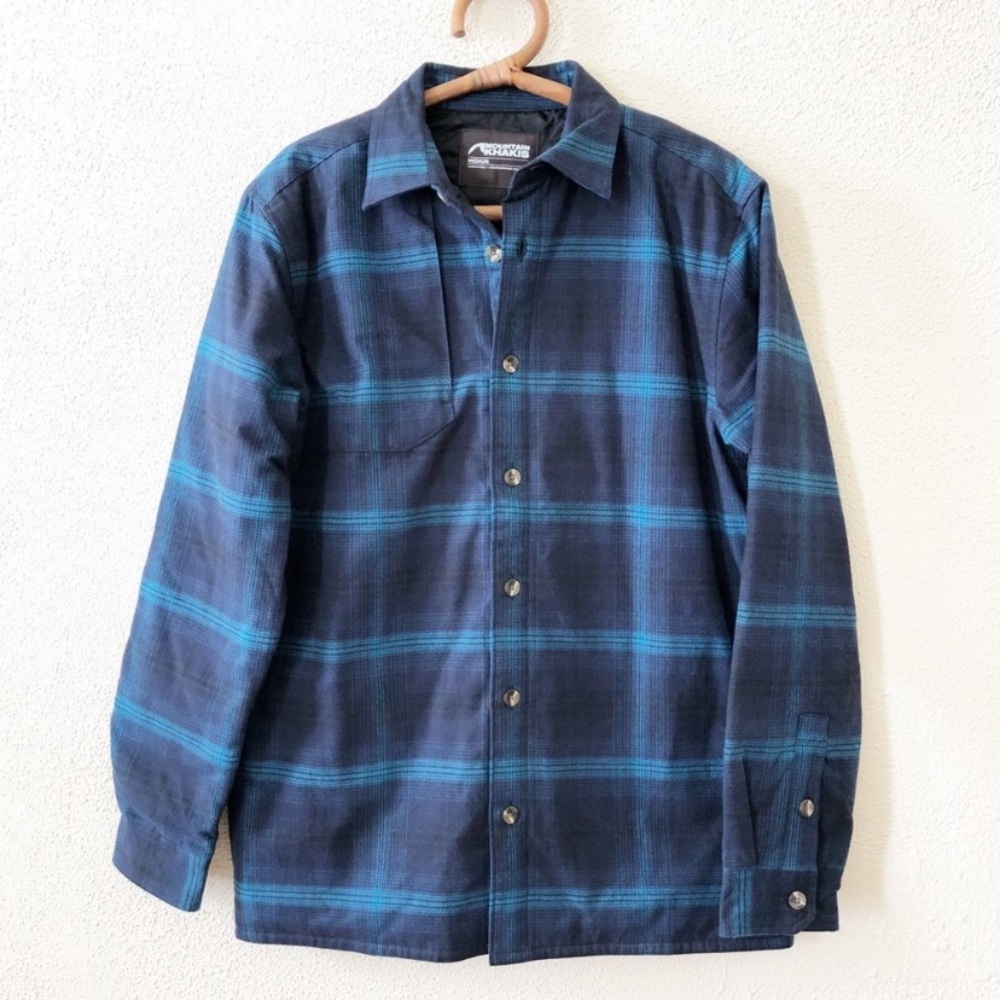 Mountain Khakis Blue Plaid Sportsman's Shirt Jacket M